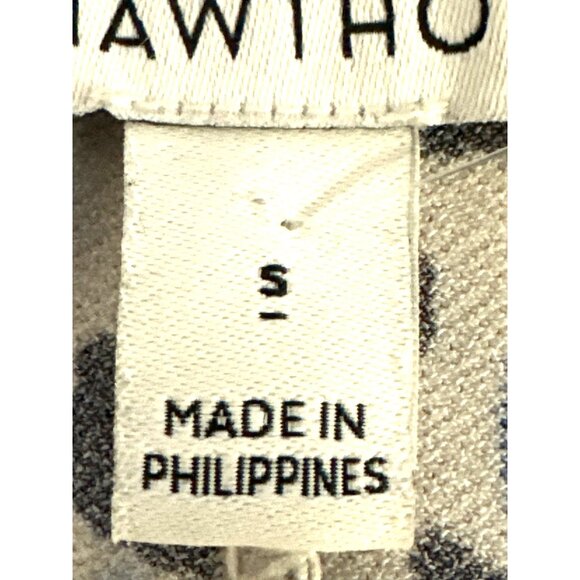 41 Hawthorn Small Blue Black Abstract Leopard Print Wrap Blouse - Picture 9 of 12